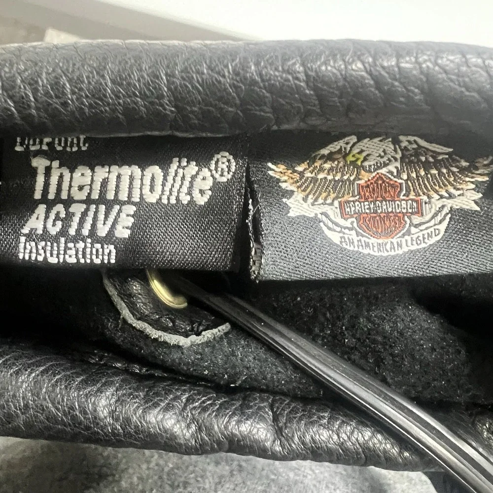 Harley-Davidson Heated Gauntlet Riding Gloves - Black Leather - Size XS